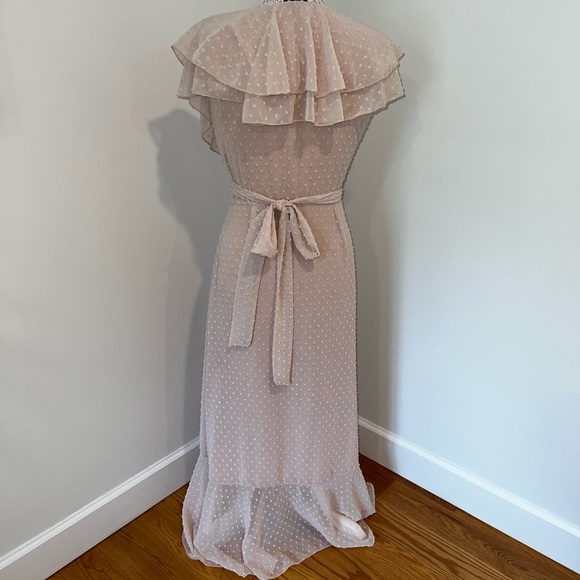 Denny Rose Wrap Pink Maxi Dress - Picture 4 of 9